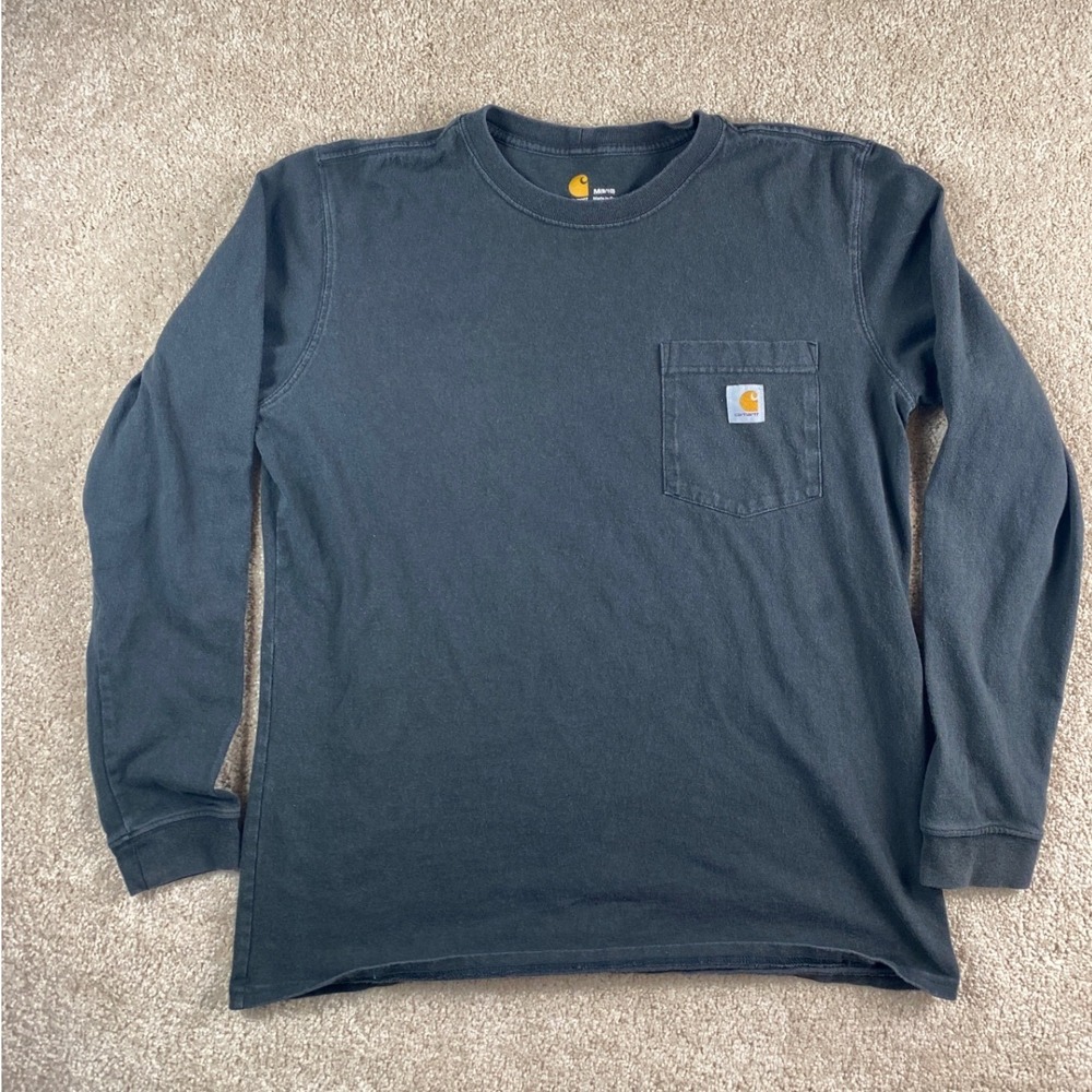 Carhartt Original Fit Kids Long Sleeve T-Shirt‎ Pocket Gray Size M(8/10)